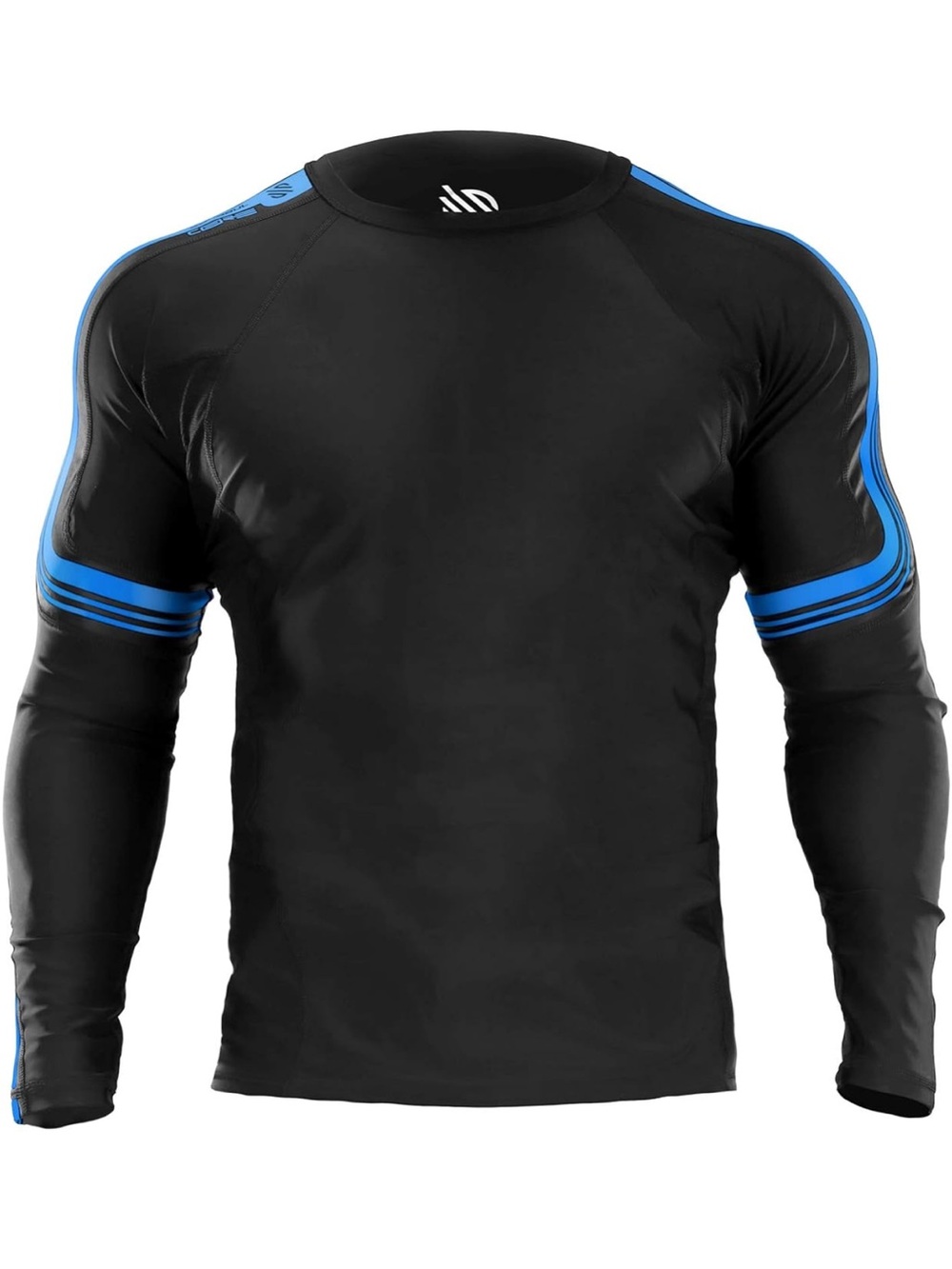 Sanabul Men's Black & Blue Long Sleeve jujutsu rash guard/ workout top